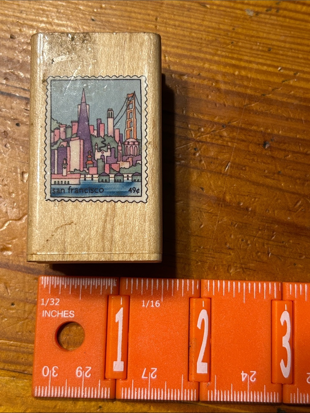 Wooden San Francisco Stamp